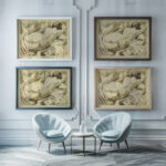 Reclining Nude Women Carl Newman framed posters mockup