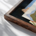 Reclining girl 1926 Georges Valmier close up dark wood mockup