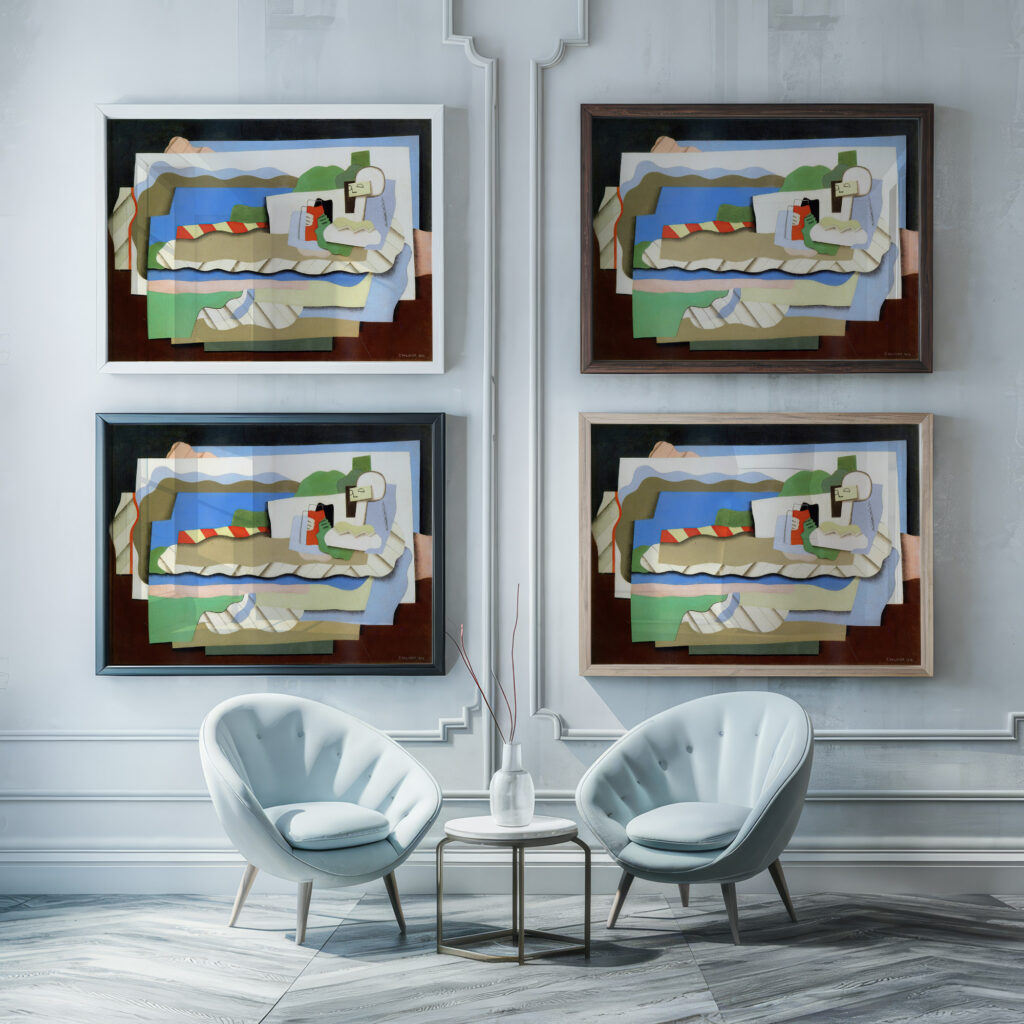 Reclining girl 1926 Georges Valmier framed posters mockup