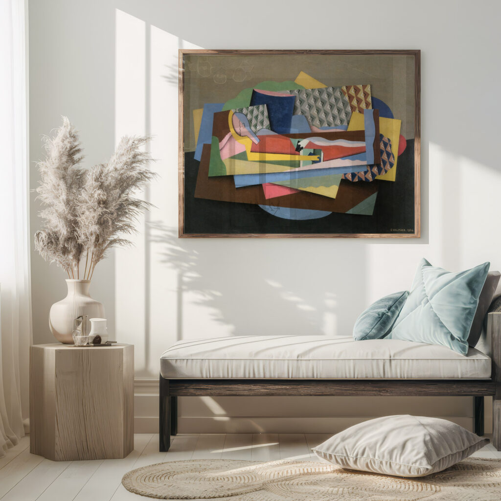 Reclining woman 1924 Georges Valmier 5 mockup