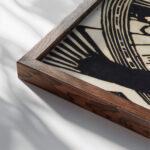 Reconciliation Versoehnung 1912 Franz Marc close up dark wood mockup