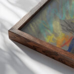 Red Dawn over a River 1929 1930 Zolo Palugyay close up dark wood mockup