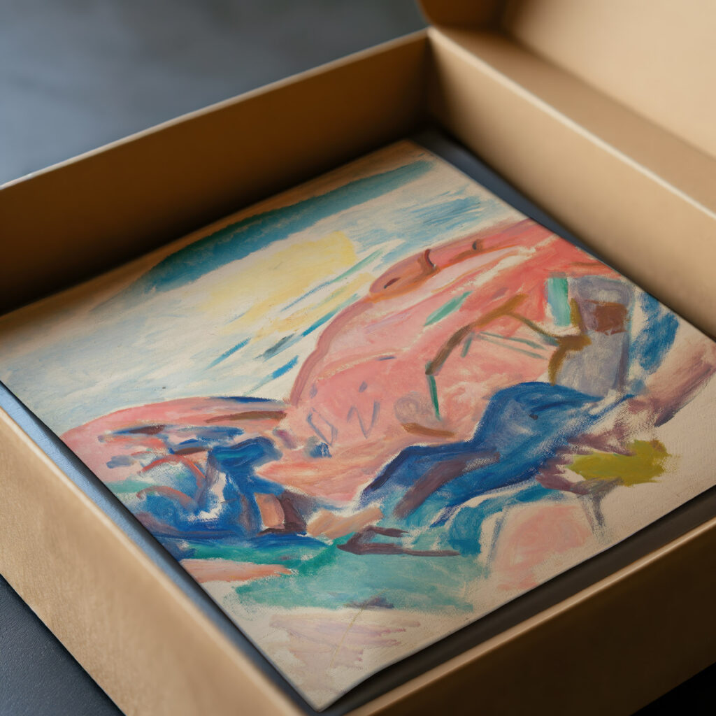 Red Rocks 1915 Edvard Munch video mockup