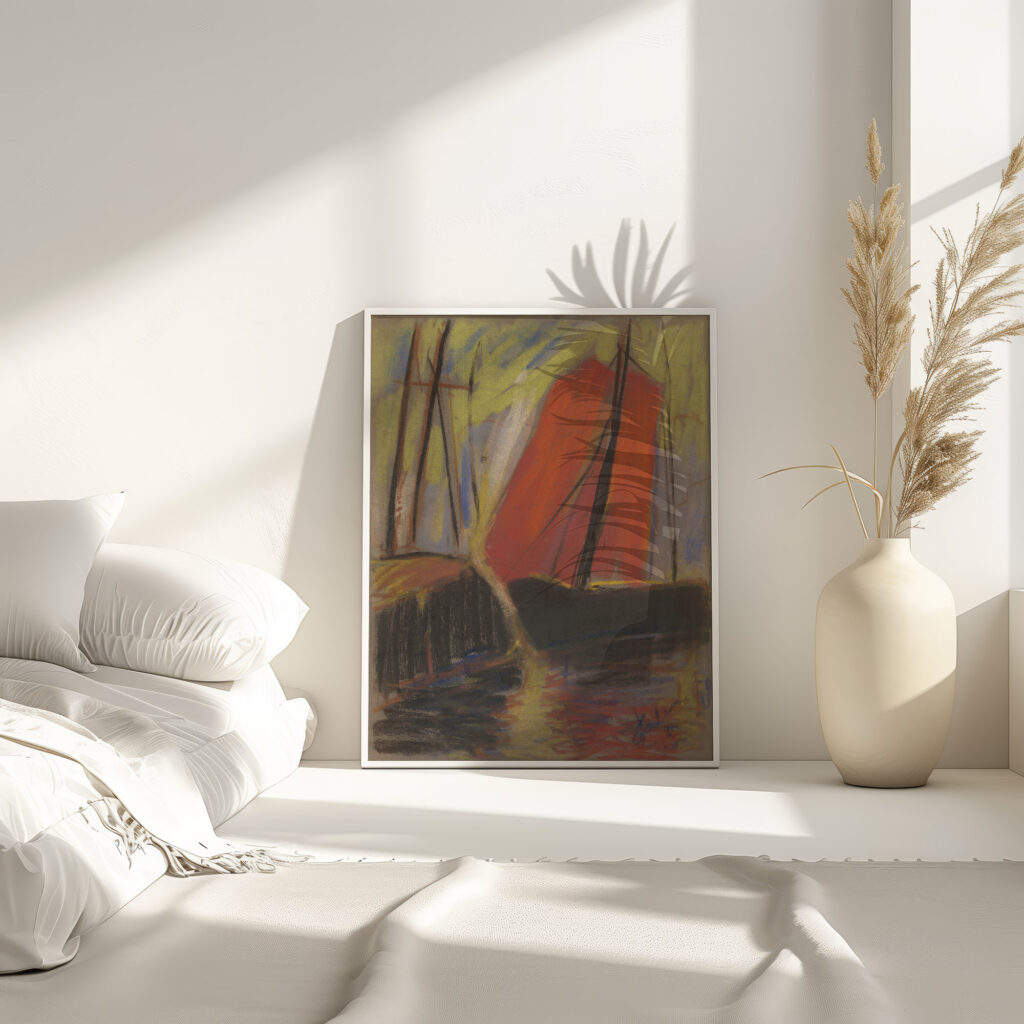 Red Yacht 1925 Zolo Palugyay 4 mockup