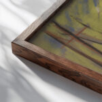 Red Yacht 1925 Zolo Palugyay close up dark wood mockup