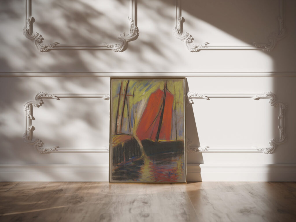 Red Yacht 1925 Zolo Palugyay video mockup