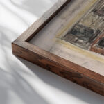 Reflections Venetian Canal c. 1900 1920 Eugene Vail close up dark wood mockup