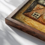 Reflections of home 1940 Frances Hodgkins close up dark wood mockup