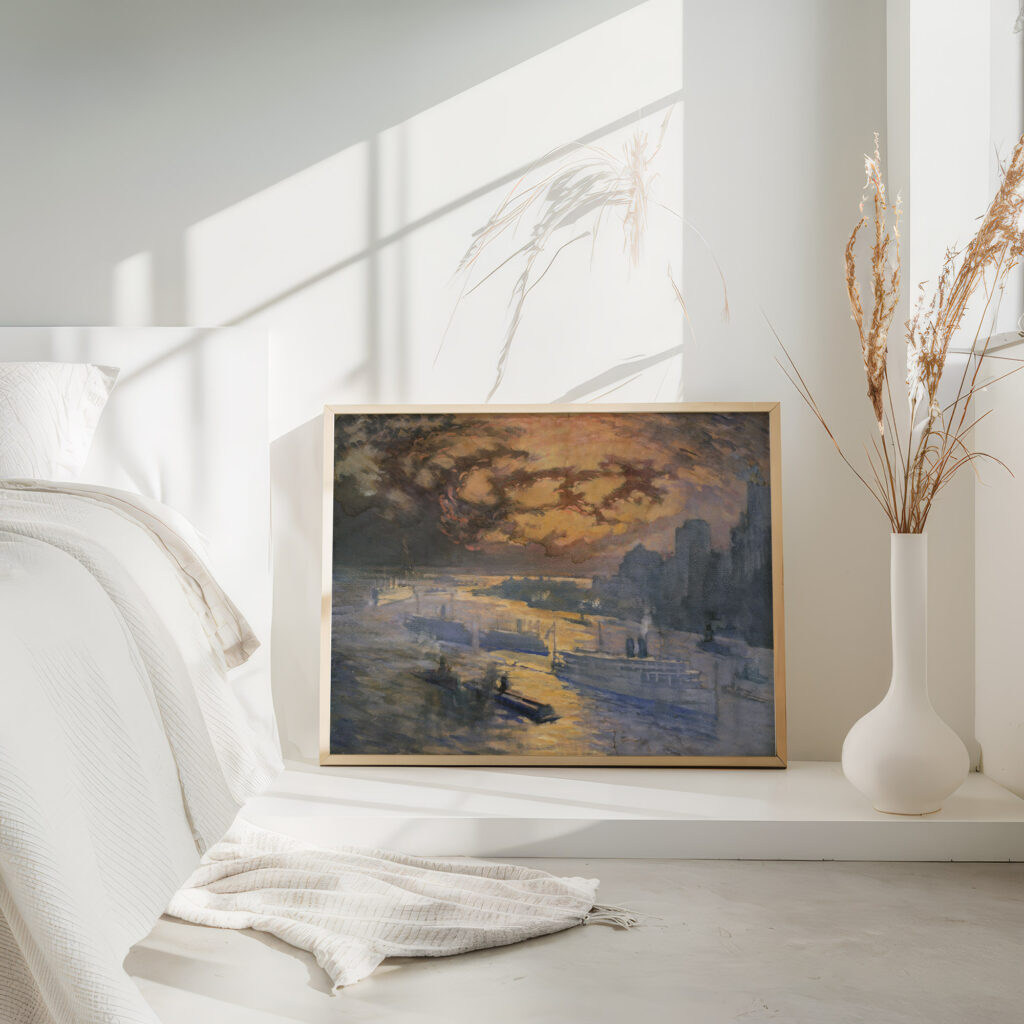 Reflective river 1921 Joseph Pennell 4 mockup