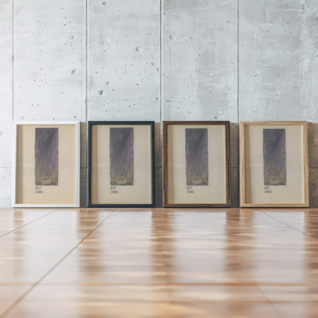 Regen 1921 Karl Wiener framed posters mockup