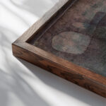 Regentag 1931 Paul Klee close up dark wood mockup