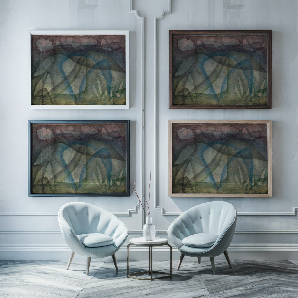 Regentag 1931 Paul Klee framed posters mockup