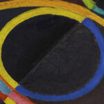 Relief noir avec des cercles de couleur Robert Delaunay 8 mockup