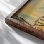 Religioses Motiv 1920 Adolf Holzel close up dark wood mockup