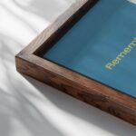 Remember the sabbath day 1963 Binder topaz close up dark wood mockup