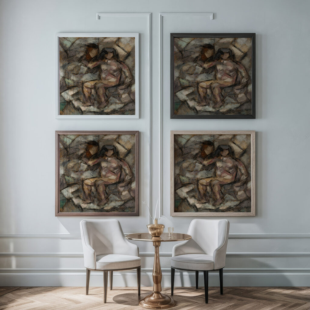 Rest 1912 Tadeusz Makowski framed posters mockup