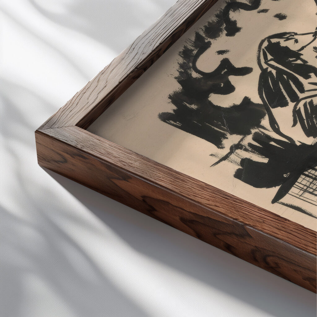 Rest 1940–1944 Arnold Peter Weisz Kubincan close up dark wood mockup