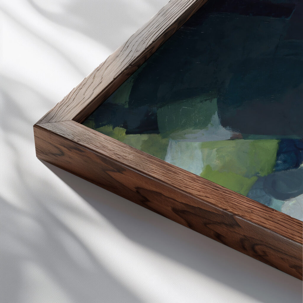 Rest Outdoors 1921 Albert Muller close up dark wood mockup