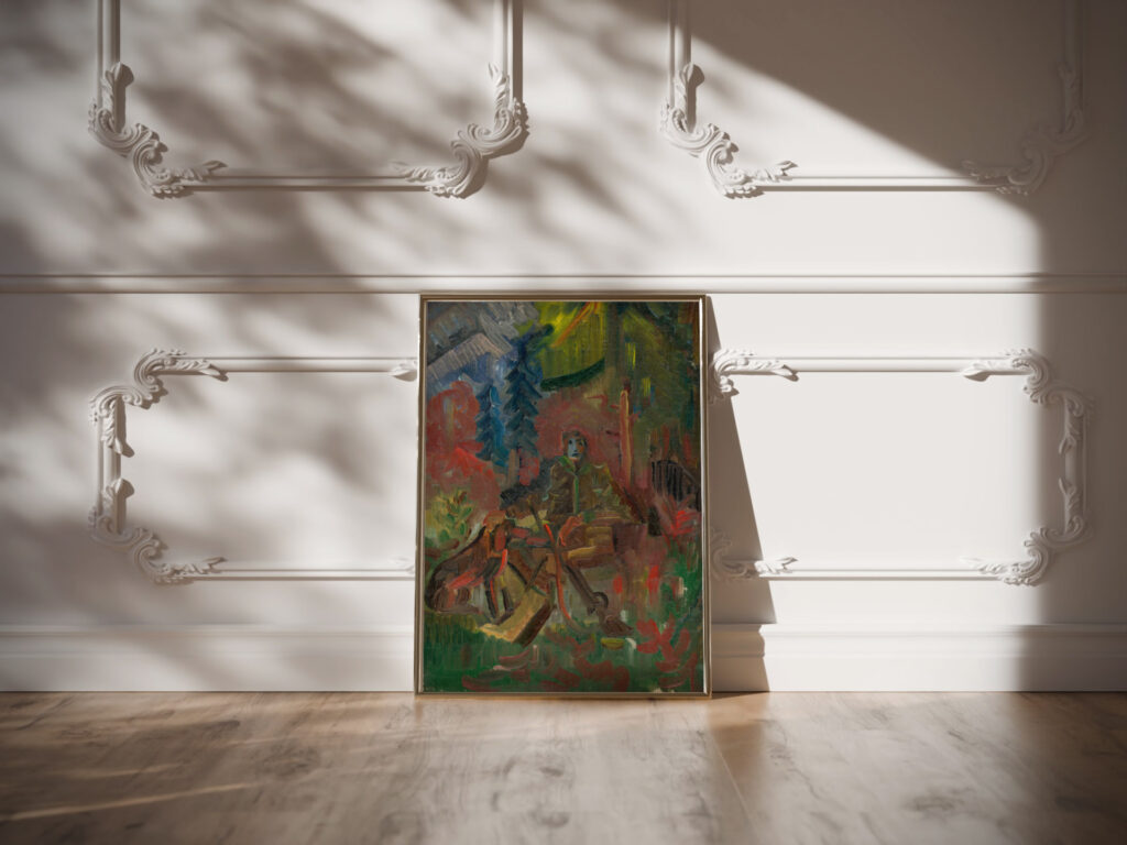 Resting Huntsman 1930 1940 Arnold Peter Weisz Kubincan video mockup