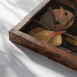 Return from school 1932 Tadeusz Makowski close up dark wood mockup