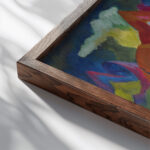 Return of the Animals 1919 Ernst Ludwig Kirchner close up dark wood mockup