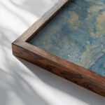 Revere Beach c. 1896 Maurice Prendergast close up dark wood mockup