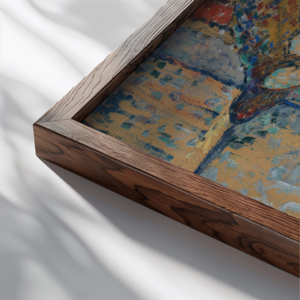 Reverie Study for the Portrait of Frank Burty Haviland 1914 Amedeo Modigliani close up dark wood mockup