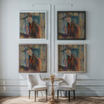 Reverie Study for the Portrait of Frank Burty Haviland 1914 Amedeo Modigliani framed posters mockup