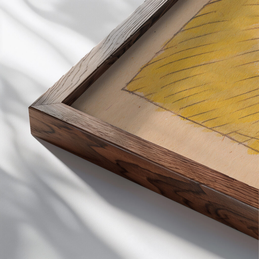 Revolution around 1921 Karl Wiener close up dark wood mockup