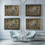 Rhythm of Light Waves Street Sun Crowd 1915 1916 Jules Schmalzigaug framed posters mockup