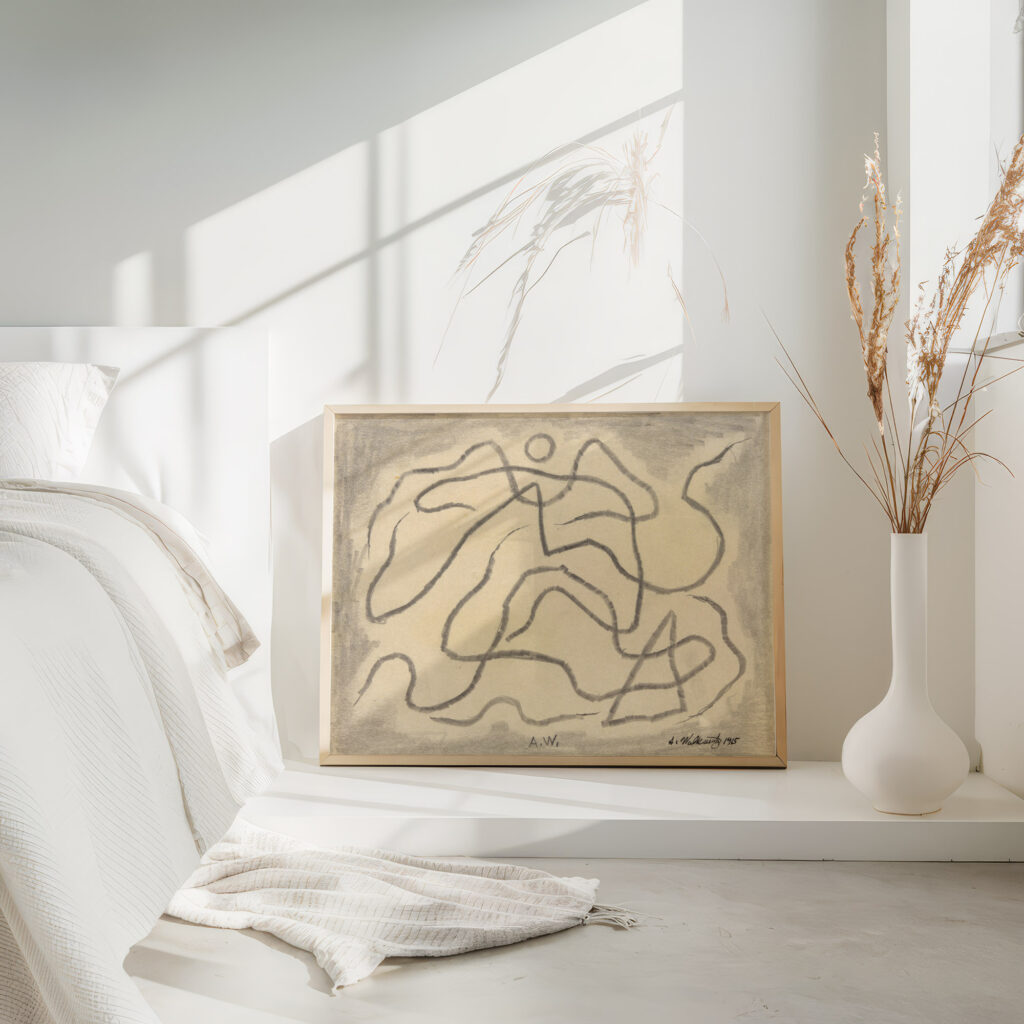 Rhythmic Lines Abstraction 1915 Abraham Walkowitz 4 mockup