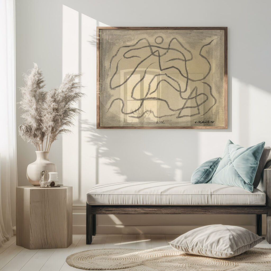 Rhythmic Lines Abstraction 1915 Abraham Walkowitz 5 mockup