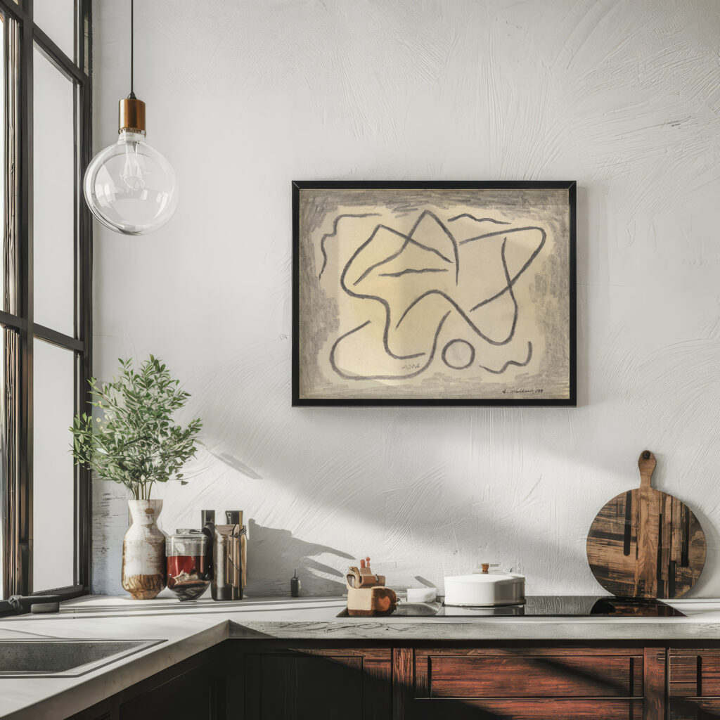 Rhythmic Lines Abstraction 1917 Abraham Walkowitz 6 mockup