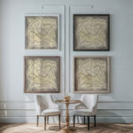 Rhythmic Lines Dance Abstraction 1918 Abraham Walkowitz framed posters mockup