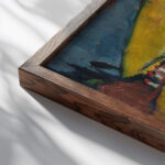 Rhythmische Landschaft Eifel 1912 Hermann Stenner close up dark wood mockup