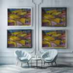 Rhythmische Landschaft Eifel 1912 Hermann Stenner framed posters mockup