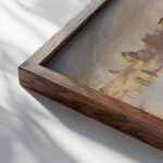 Riddarholmskyrkan 1914 Isaac Grunewald close up dark wood mockup