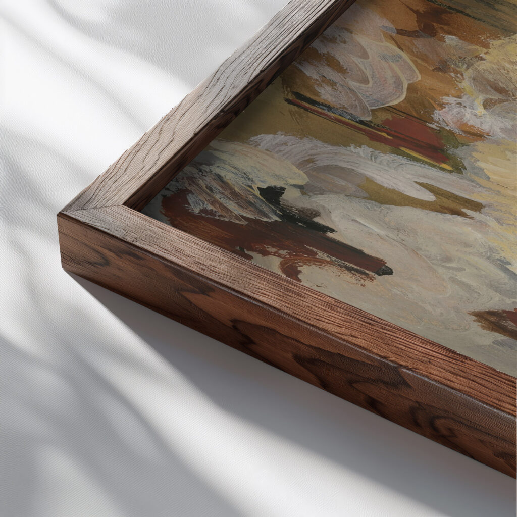 Riders 1944 Cyprian Majernik close up dark wood mockup