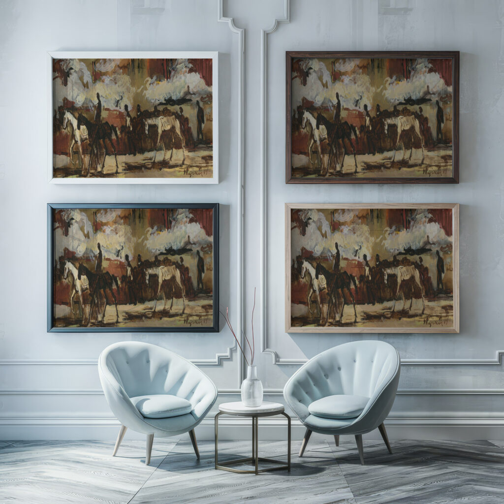 Riders 1944 Cyprian Majernik framed posters mockup