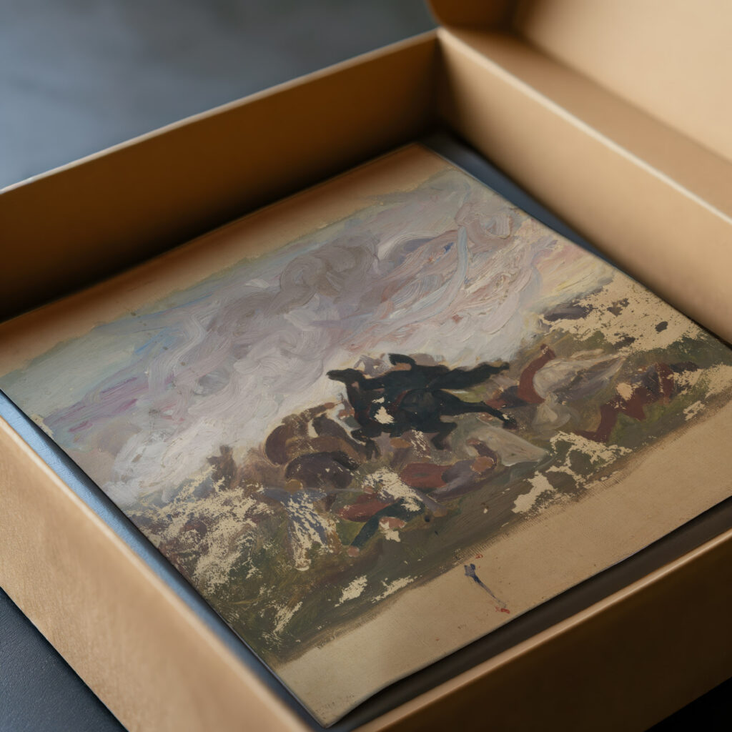 Riders on horseback 1900 Jozef Hanula video mockup