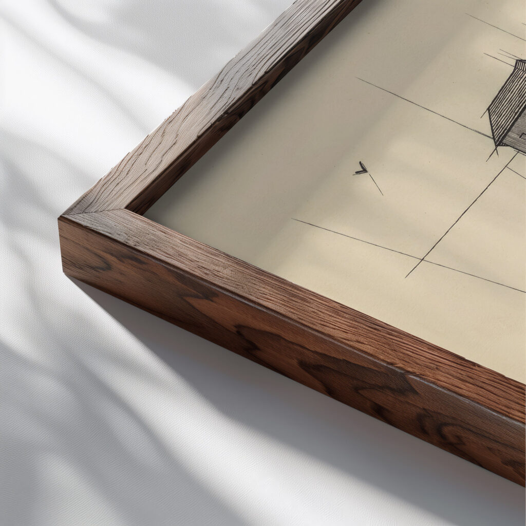 Riegersburg 1934 Karl Wiener close up dark wood mockup