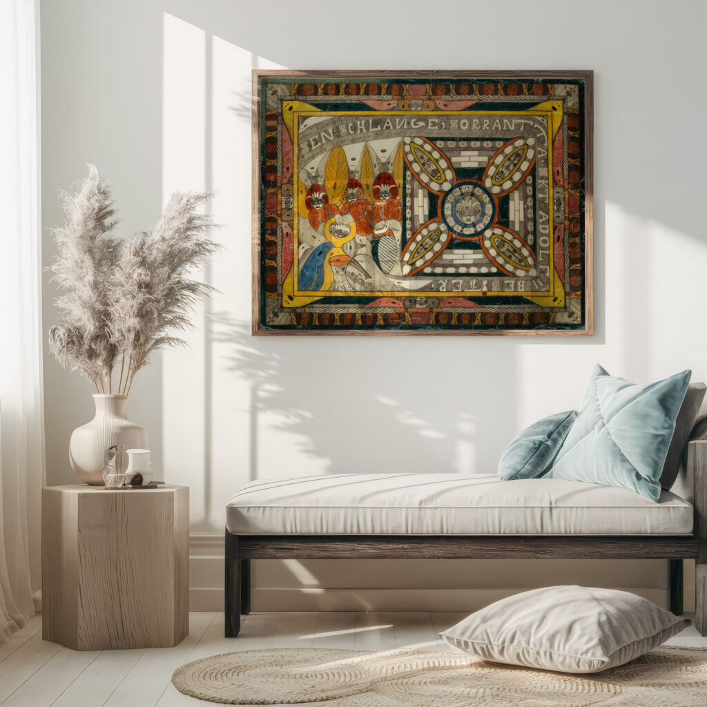 RiesenSchlange Sorrantta drei EewigkeitsAngel und der grose Skt. AdolfStarn in der alten Schopfung 1921 Adolf Wolfli 5 mockup