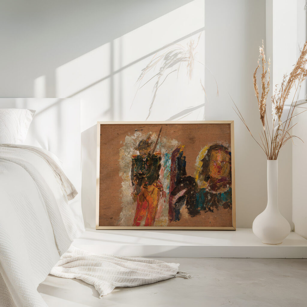 Rifleman and head 1920 Tadeusz Makowski 4 mockup