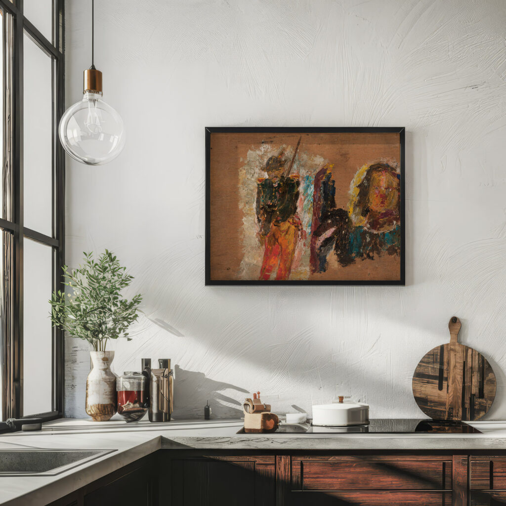 Rifleman and head 1920 Tadeusz Makowski 6 mockup