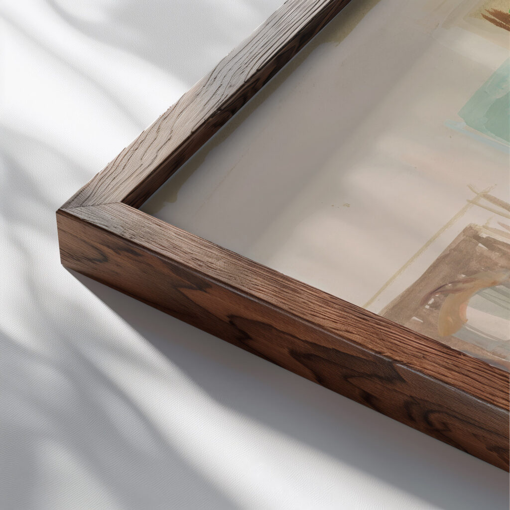 Riiul toas 1940s Karin Luts close up dark wood mockup