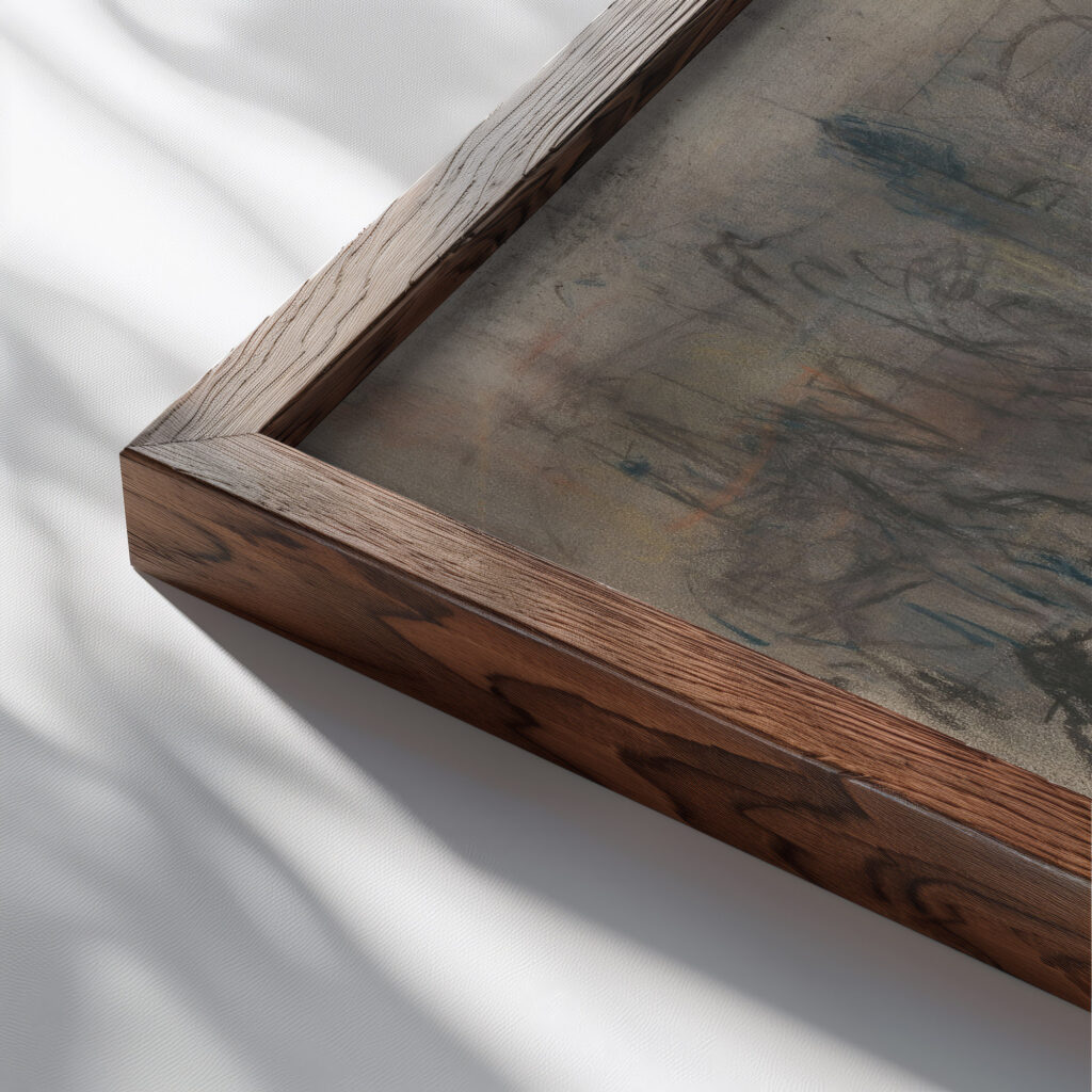 Rij zittenden c. 1890 c. 1920 Isaac Israels close up dark wood mockup