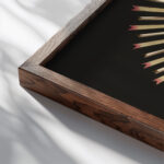 Rising Sun ca. 1780 Unknown close up dark wood mockup