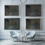 Road in winter 1905–1910 Ladislav Mednyanszky framed posters mockup