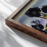 Road to the hills Ibiza 1933 Frances Hodgkins close up dark wood mockup