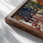 Rocks Maine ca. 1913 1915 Maurice Prendergast close up dark wood mockup